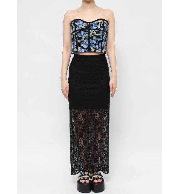 EVRIS「コルセットデザインジャガードビスチェ」|キャミソール|