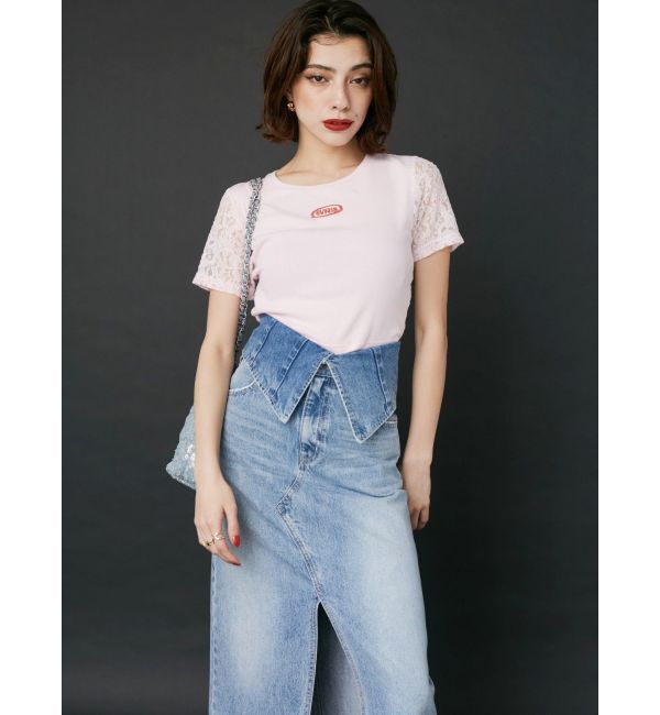 EVRIS「ウエストデザインロングスリットデニムスカート」|スカート|