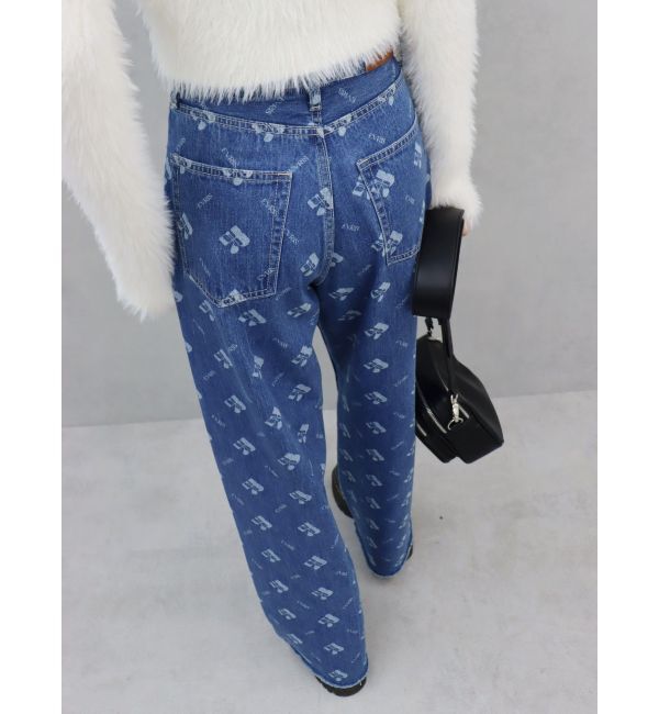 EVRIS「モノグラムシンプルワイドデニムパンツ」|デニム|