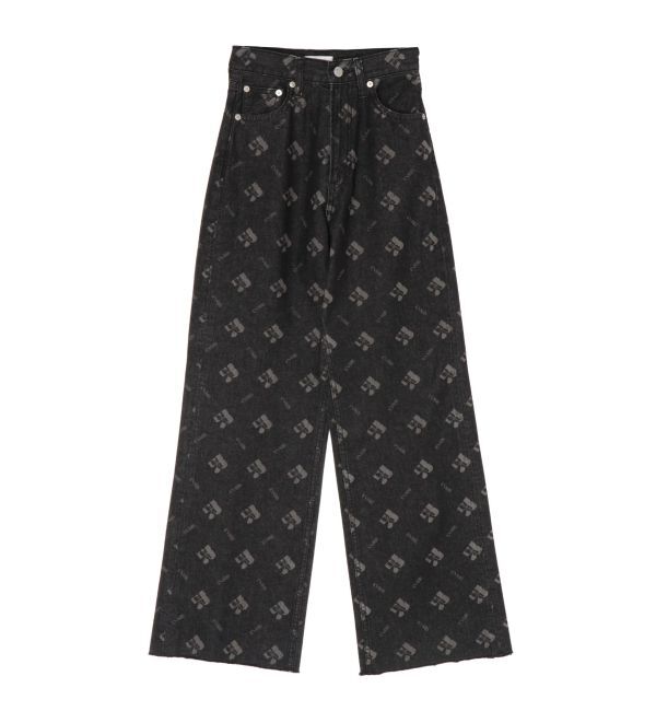 EVRIS「モノグラムシンプルワイドデニムパンツ」|デニム|