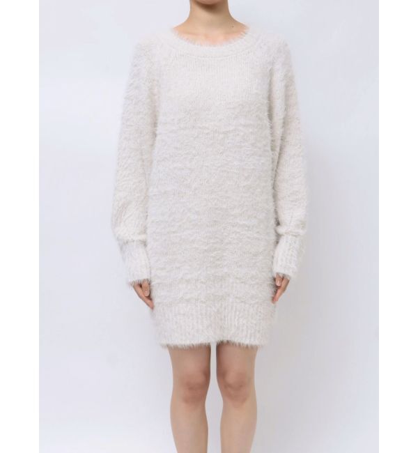 EVRIS「ヘアリーボリュームラメニットワンピース」|ワンピース|