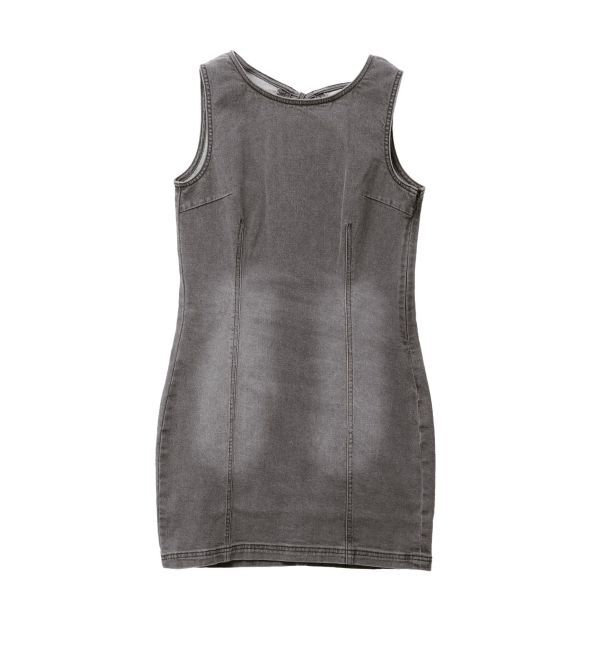 EVRIS「バックリボンオープンデニムミニワンピース」|ワンピース|