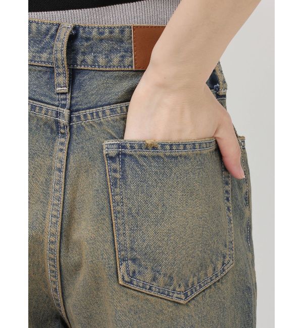 EVRIS「ハイダメージワイドデニムパンツ」|デニム|