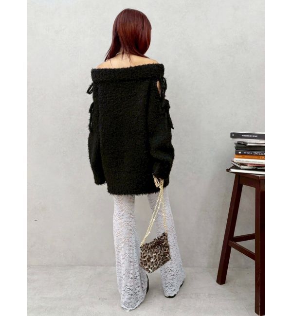 EVRIS「リボンオフショルニットワンピース」|ワンピース|