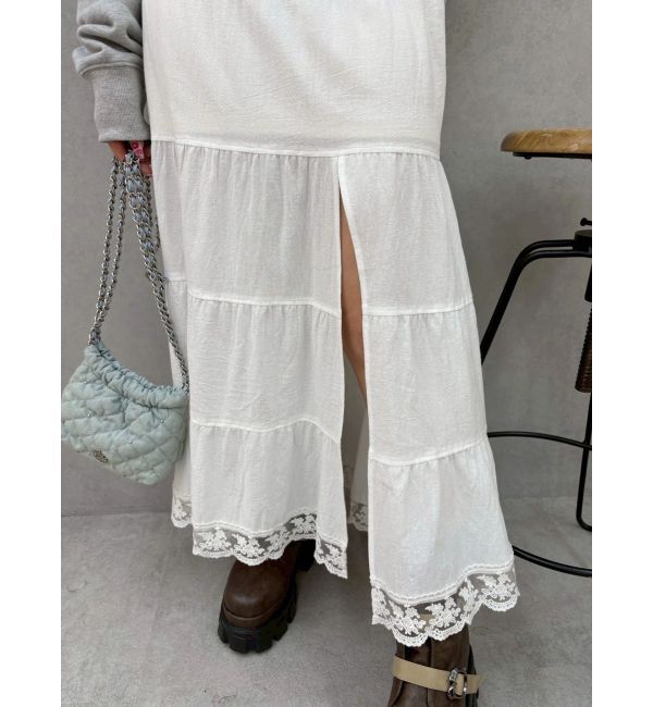 EVRIS「スリットロングティアードスカート」|スカート|