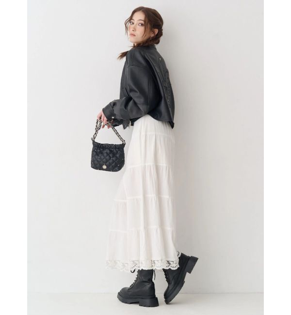 EVRIS「スリットロングティアードスカート」|スカート|