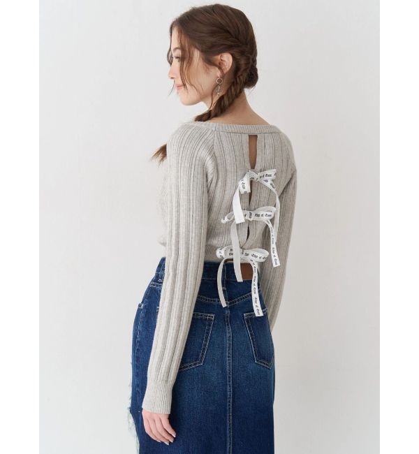 EVRIS「2WAYバックリボンニットトップス」|ニット・セーター|