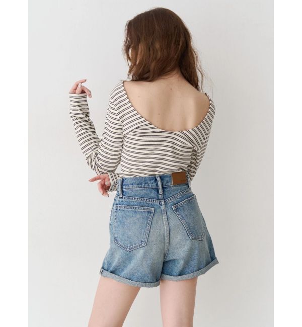 EVRIS「バックオープンショートリブトップス」|Tシャツ・カットソー|