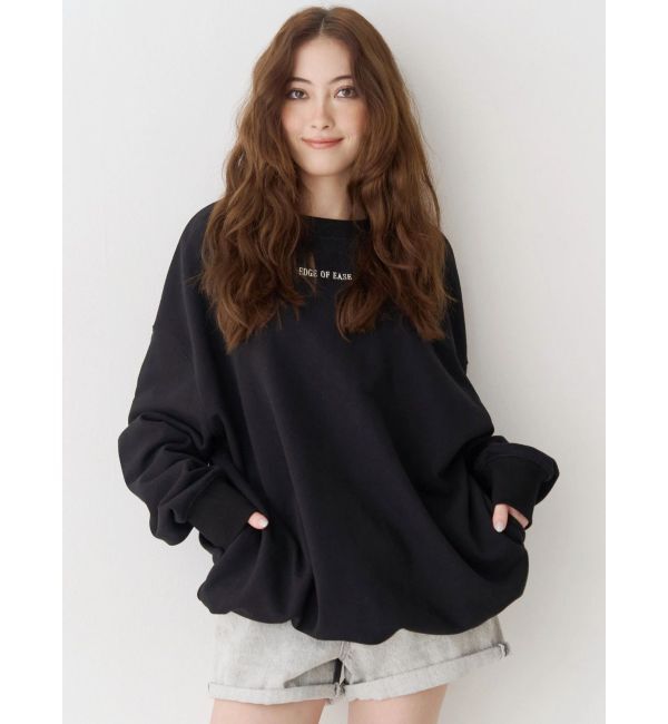 EVRIS「THE EVRIS CLUB BIG スウェットトップス」|スウェット・ジャージ|ブラック