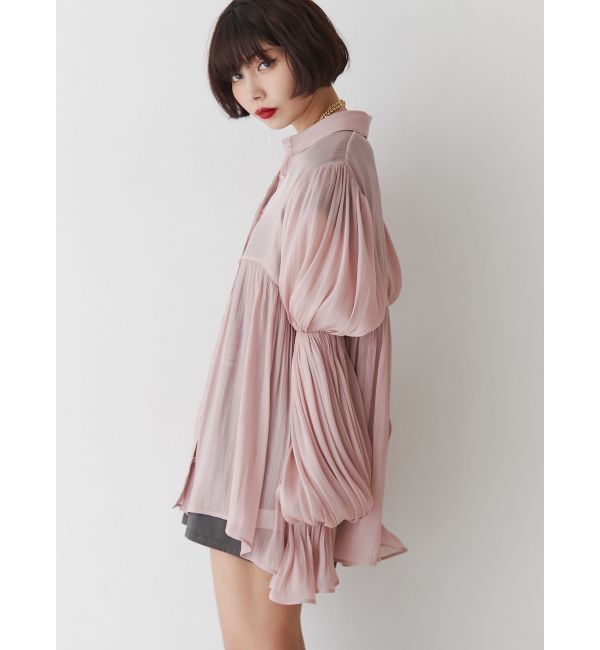 jouetie「ボリュームスリーブシアーシャツ」|シャツ・ブラウス|