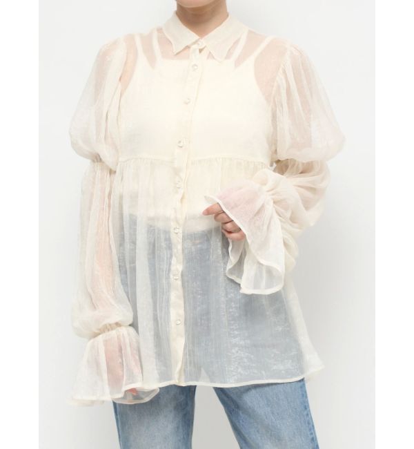 jouetie「ボリュームスリーブシアーシャツ」|シャツ・ブラウス|