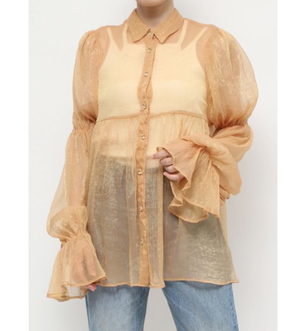 jouetie「ボリュームスリーブシアーシャツ」|シャツ・ブラウス|