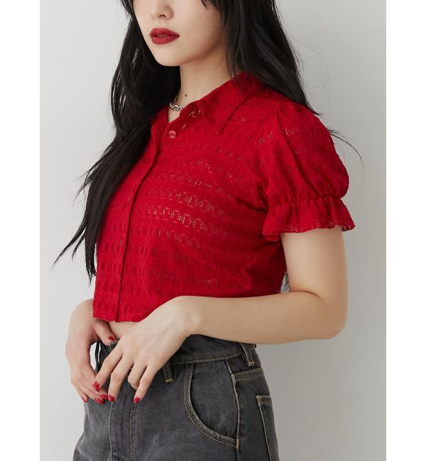 jouetie「レースパフスリーブブラウス」|シャツ・ブラウス|