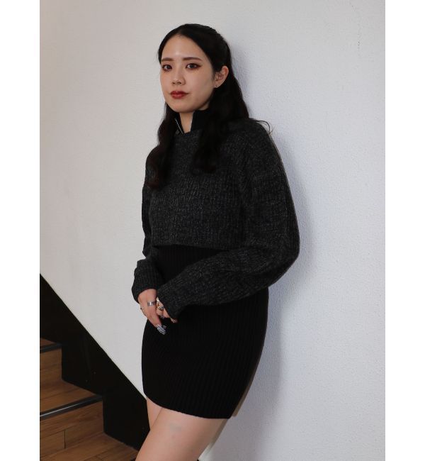 jouetie「レイヤードニットミニワンピース」|ワンピース|