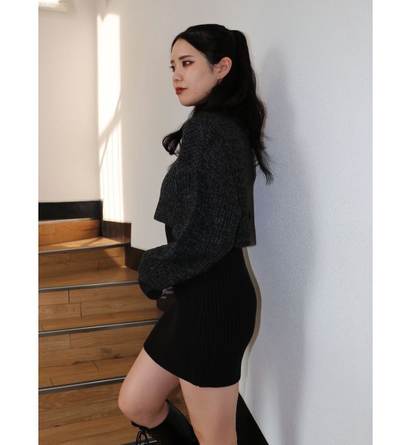 jouetie「レイヤードニットミニワンピース」|ワンピース|