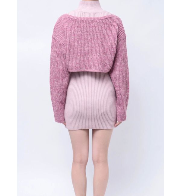 jouetie「レイヤードニットミニワンピース」|ワンピース|