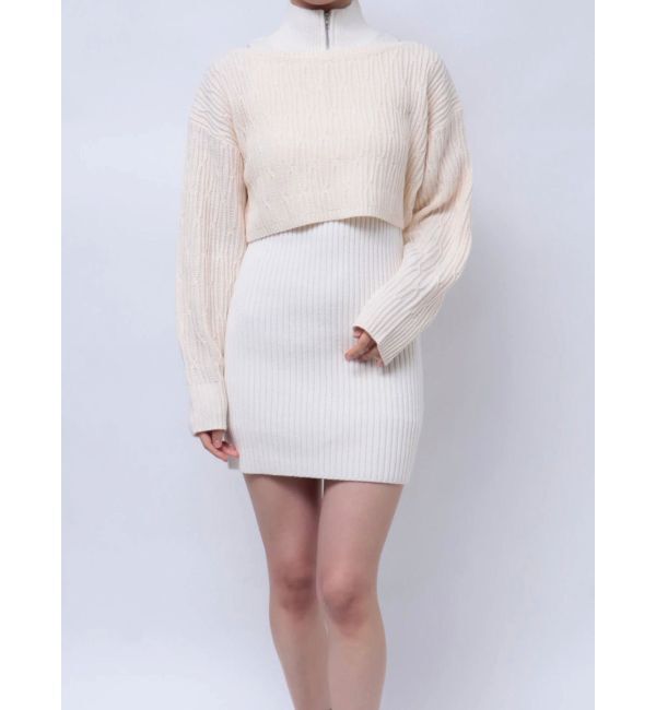 jouetie「レイヤードニットミニワンピース」|ワンピース|