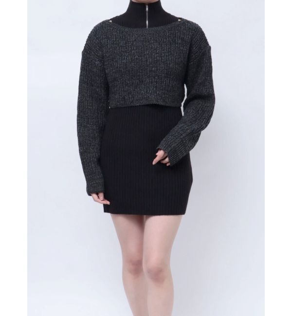 jouetie「レイヤードニットミニワンピース」|ワンピース|