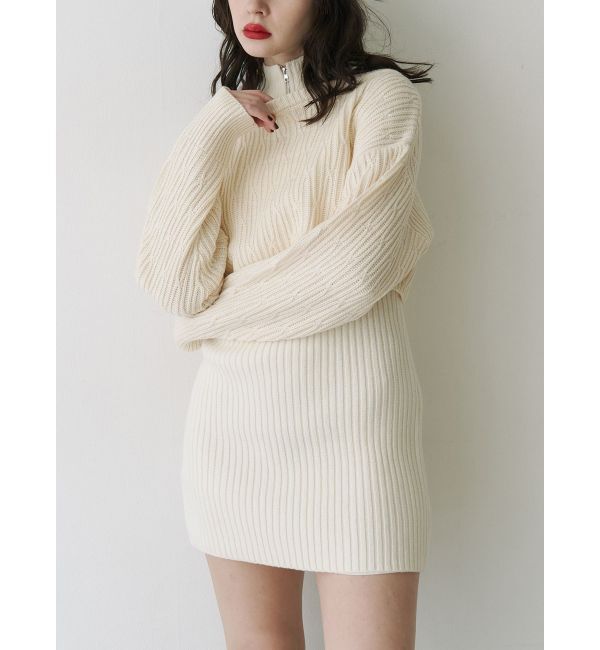 jouetie「レイヤードニットミニワンピース」|ワンピース|