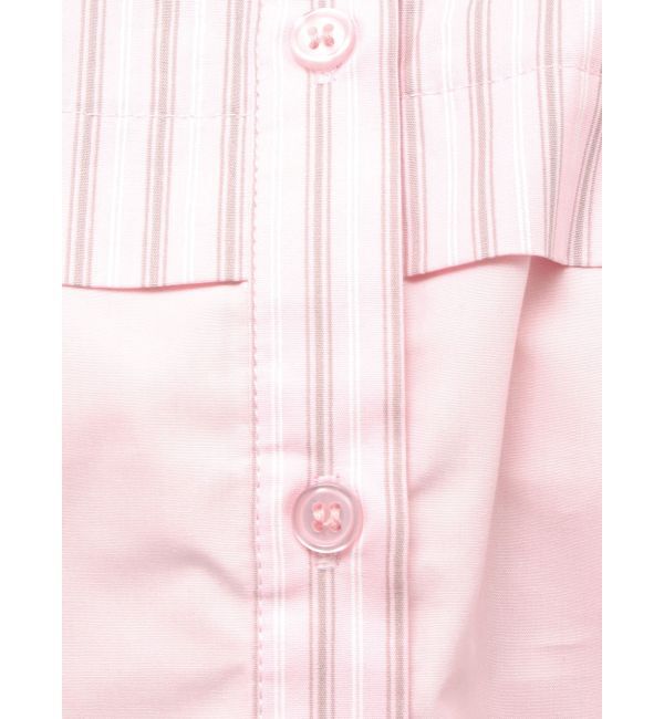 jouetie「カットアウトバイカラークロップドシャツ」|シャツ・ブラウス|