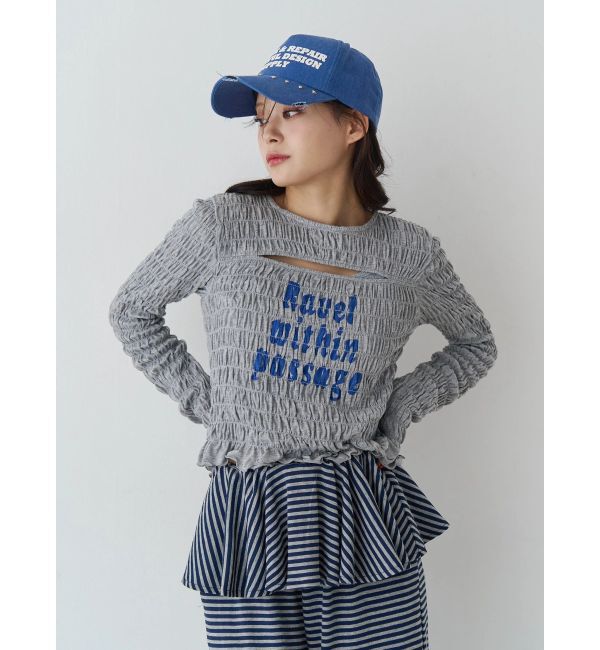 jouetie「カットアウトシャーリングトップス」|Tシャツ・カットソー|