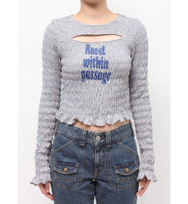 jouetie「カットアウトシャーリングトップス」|Tシャツ・カットソー|