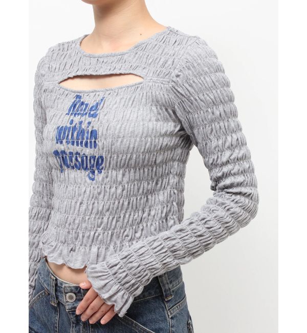 jouetie「カットアウトシャーリングトップス」|Tシャツ・カットソー|