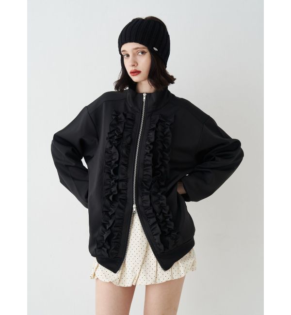 jouetie「フリルトラックジャケット【セットアップ対応】」|その他|ブラック