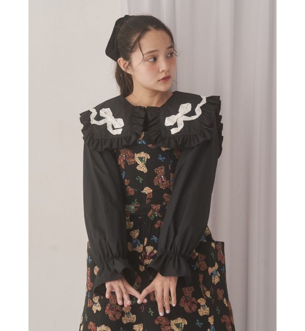 merry jenny「ribbonフリルカラーブラウス」|シャツ・ブラウス|