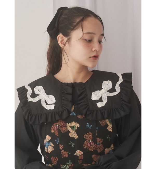 merry jenny「ribbonフリルカラーブラウス」|シャツ・ブラウス|
