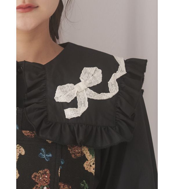 merry jenny「ribbonフリルカラーブラウス」|シャツ・ブラウス|