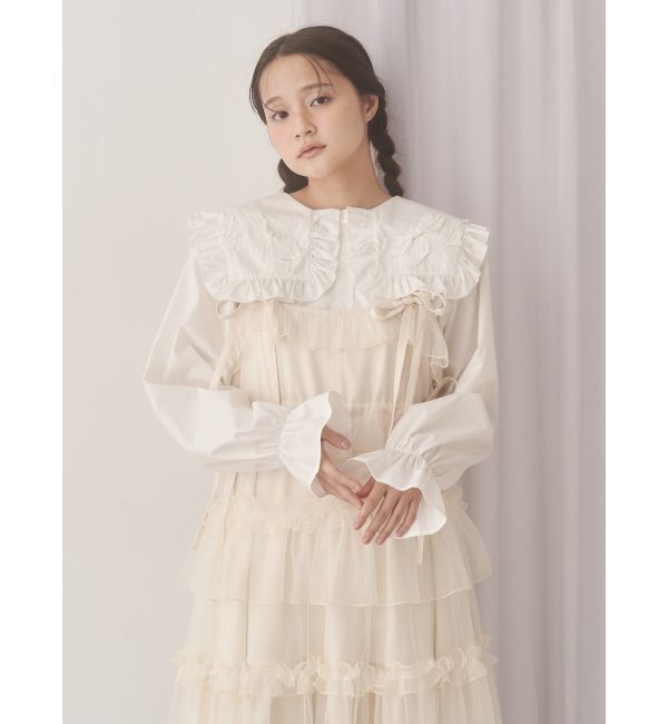 merry jenny「ribbonフリルカラーブラウス」|シャツ・ブラウス|