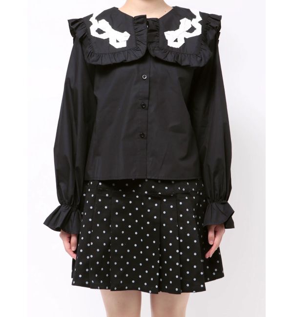 merry jenny「ribbonフリルカラーブラウス」|シャツ・ブラウス|