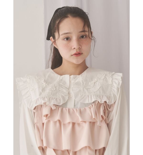 merry jenny「ribbonフリルカラーブラウス」|シャツ・ブラウス|
