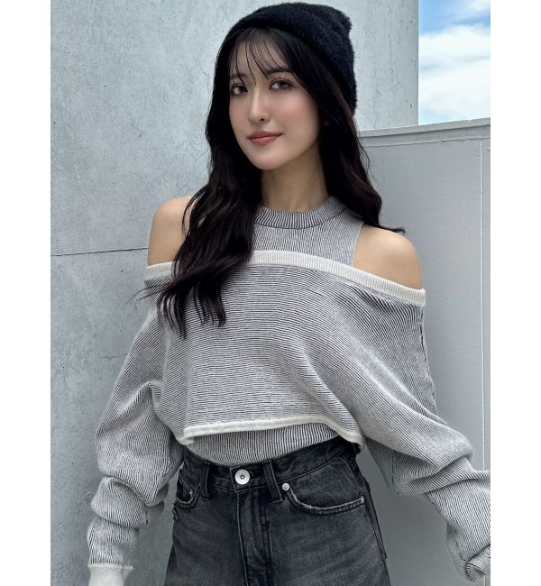 GYDA「Symmetry GYDAシャギーニットCAP」|ニット帽|