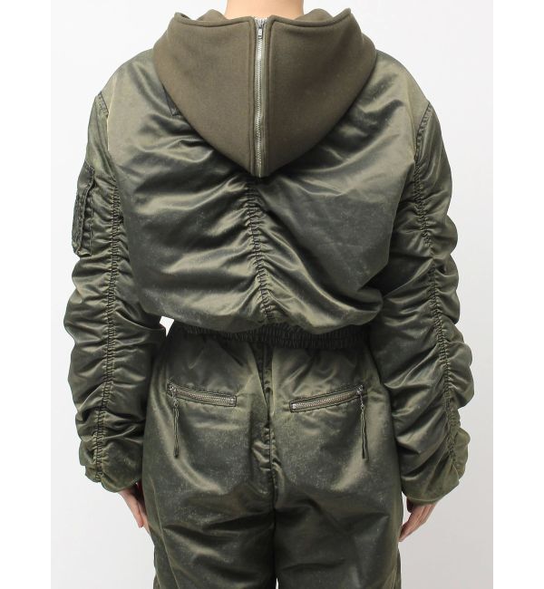 GYDA「pigment processed hoodieブルゾン」|ブルゾン・スタジャン|