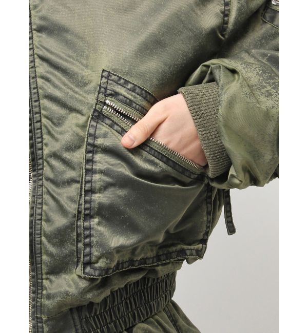 GYDA「pigment processed hoodieブルゾン」|ブルゾン・スタジャン|