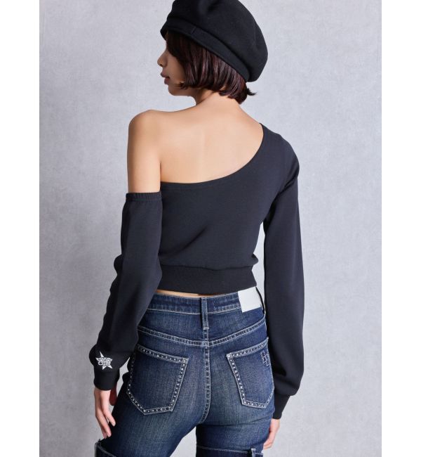 GYDA「MIS UNDERSTOODワンショルショートトップス」|Tシャツ・カットソー|