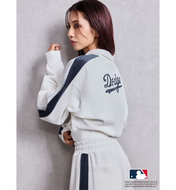 GYDA「GYDA［MLB］2ラインハーフZIPショートトップス」|Tシャツ・カットソー|