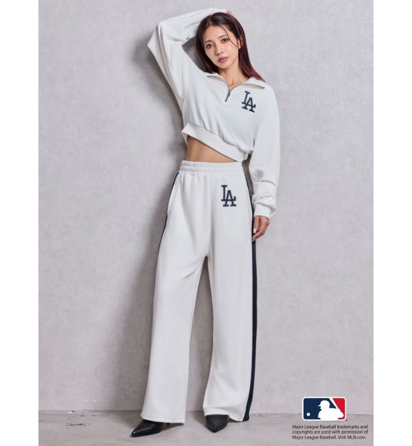 GYDA「GYDA［MLB］2ラインハーフZIPショートトップス」|Tシャツ・カットソー|