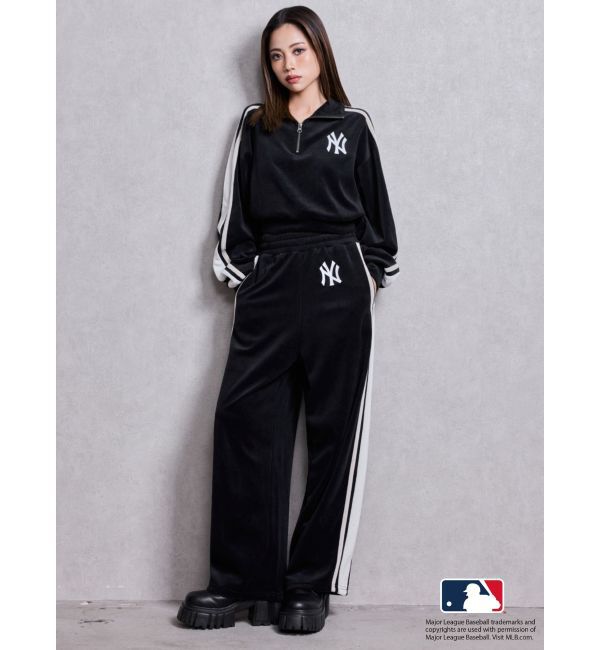 GYDA「GYDA［MLB］2ラインハーフZIPショートトップス」|Tシャツ・カットソー|