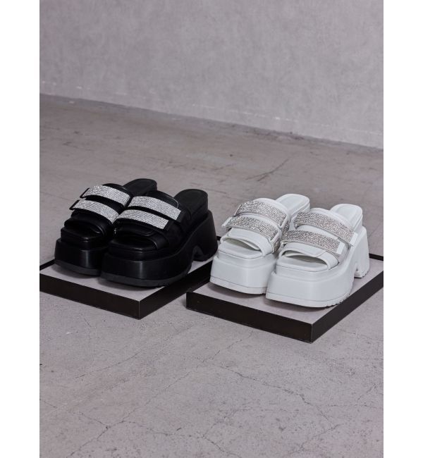 GYDA「Thick sole bijouストラップサンダル」|サンダル|