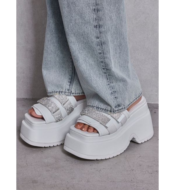 GYDA「Thick sole bijouストラップサンダル」|サンダル|