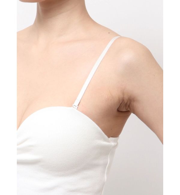 GYDA「ショルダーストラップリブベアビスチェ」|キャミソール|