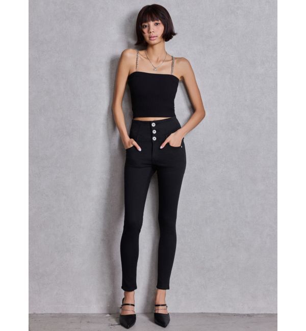 GYDA「chainストラップテレコビスチェ」|キャミソール|