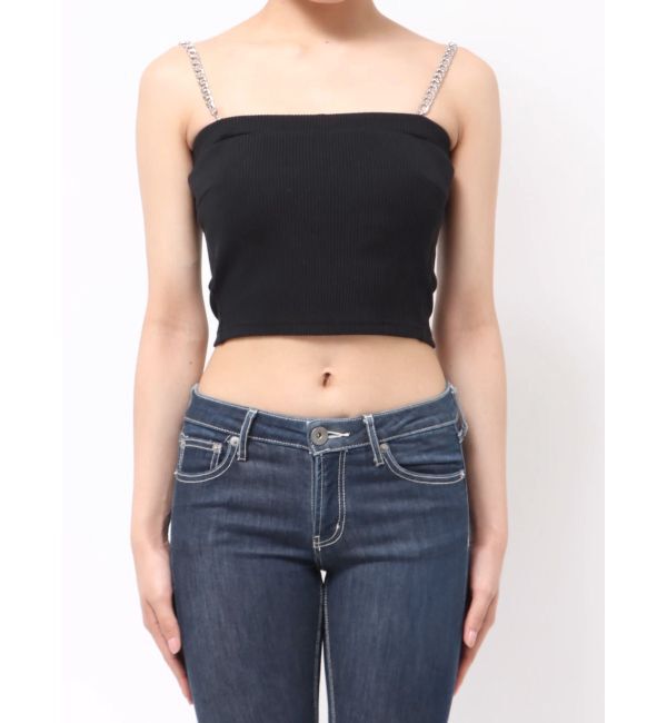 GYDA「chainストラップテレコビスチェ」|キャミソール|