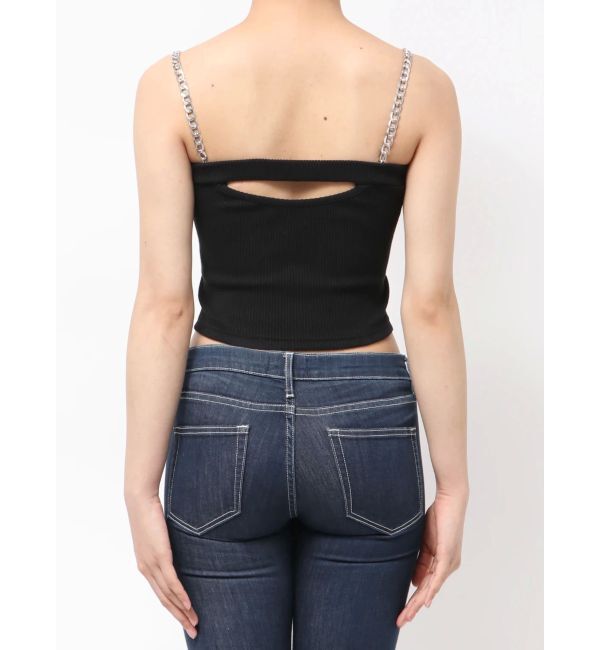 GYDA「chainストラップテレコビスチェ」|キャミソール|