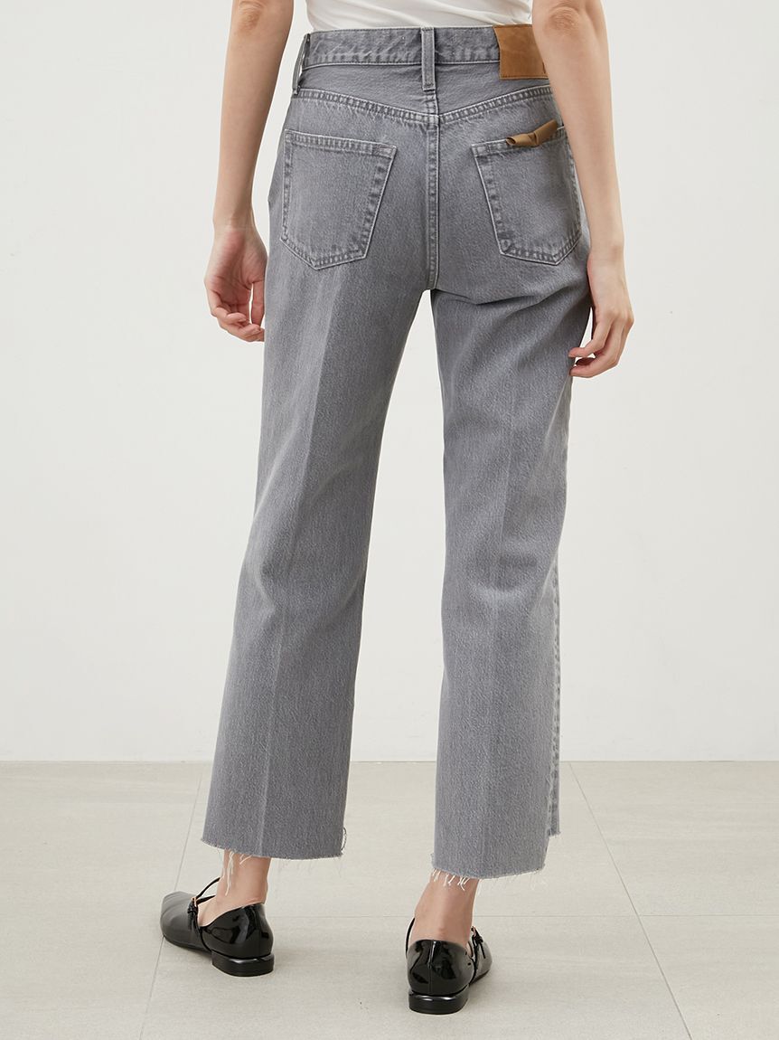 Mila Owen「裾段差テーパードデニムパンツ」|デニム|