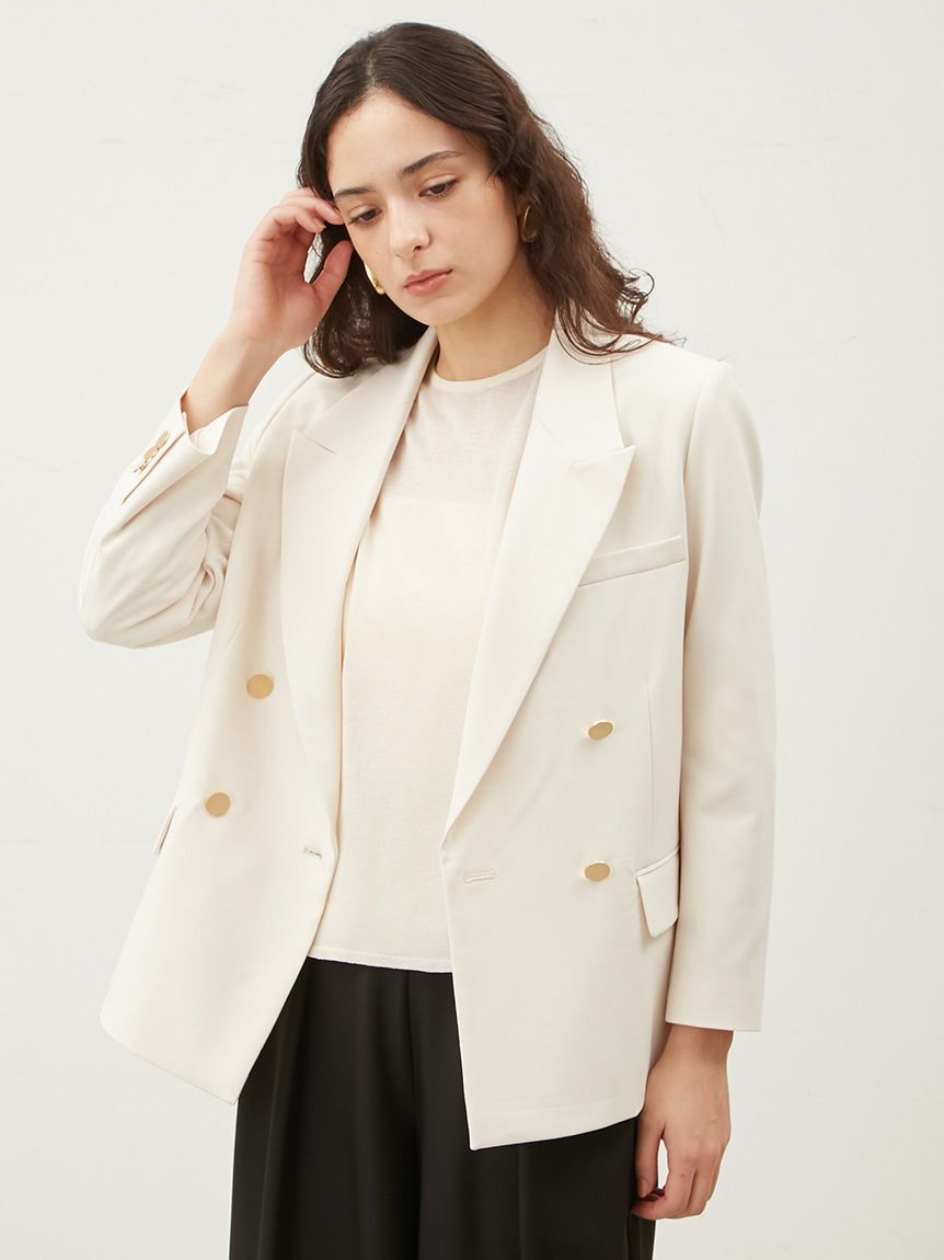 Mila Owen「金釦ダブルブレストブレザー」|テーラードジャケット|