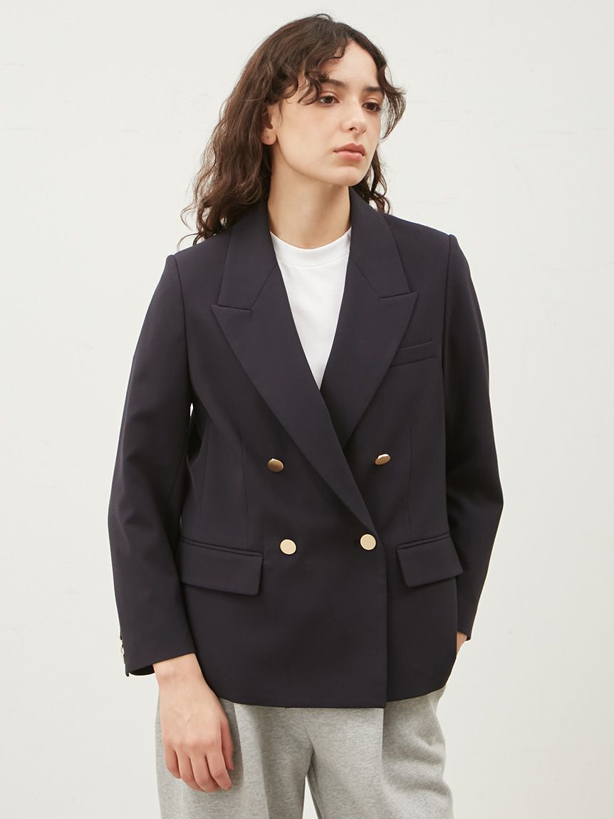 Mila Owen「金釦ダブルブレストブレザー」|テーラードジャケット|